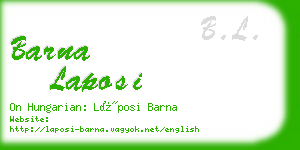 barna laposi business card